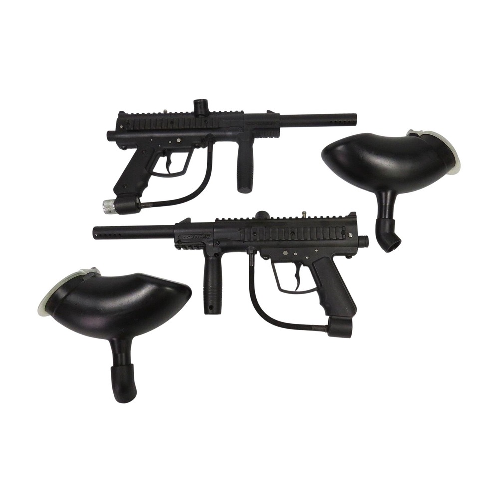 JT Outkast Paintball Marker Lot of 2 Semi-Auto Markers with Hoppers - Untested - Picture 2 of 7